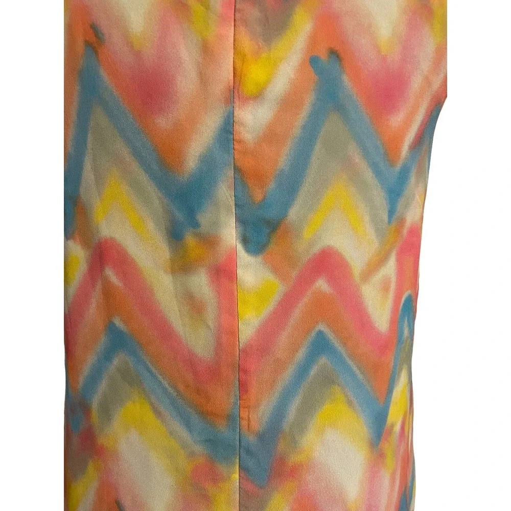 NWT Missoni Chevron‎ Zig Zag Pastel Sleeveless Shift Dress Luxury 44 8 $470